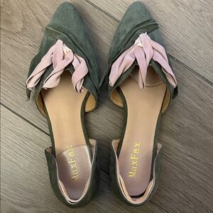 Women's Green and Pink Loafers